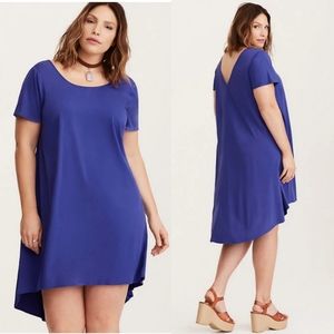 Plus Szie 2 Blue Challis Hi-Low Torrid Dress